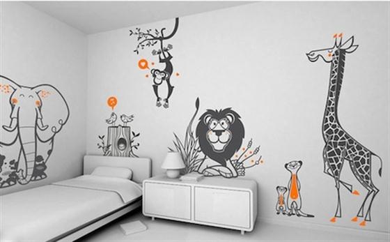 Childrens bedroom wall stickers