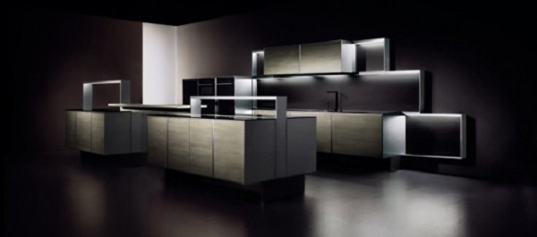 Black High-Tech Kitchen Design